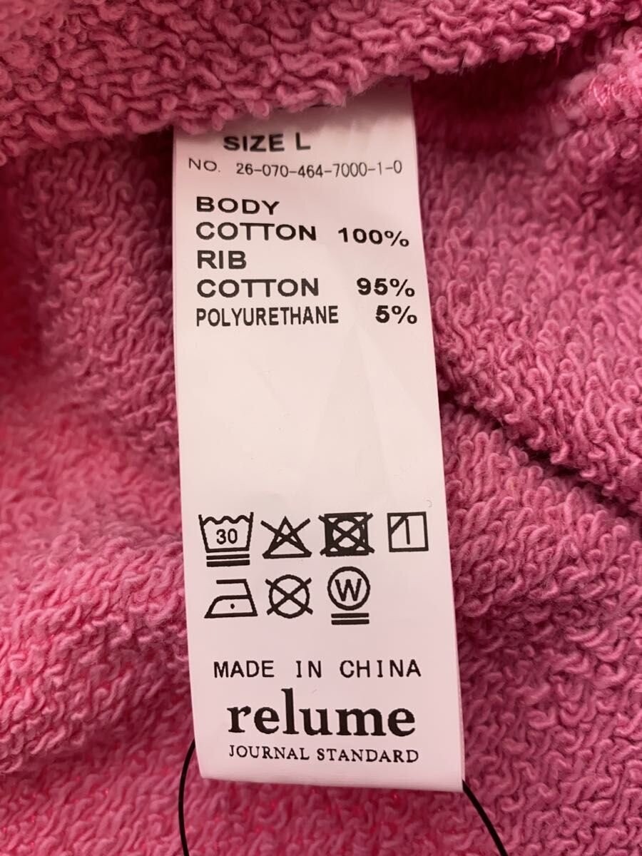 JOURNAL STANDARD relume Hoodie, Size L, Cotton, Pink, Plain, 26-070-464-7000-1-0 gallery