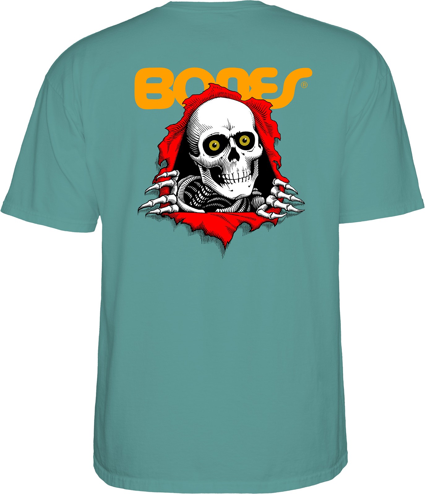 Powell Peralta BONES RIPPER Skateboard T Shirt AQUATIC gallery