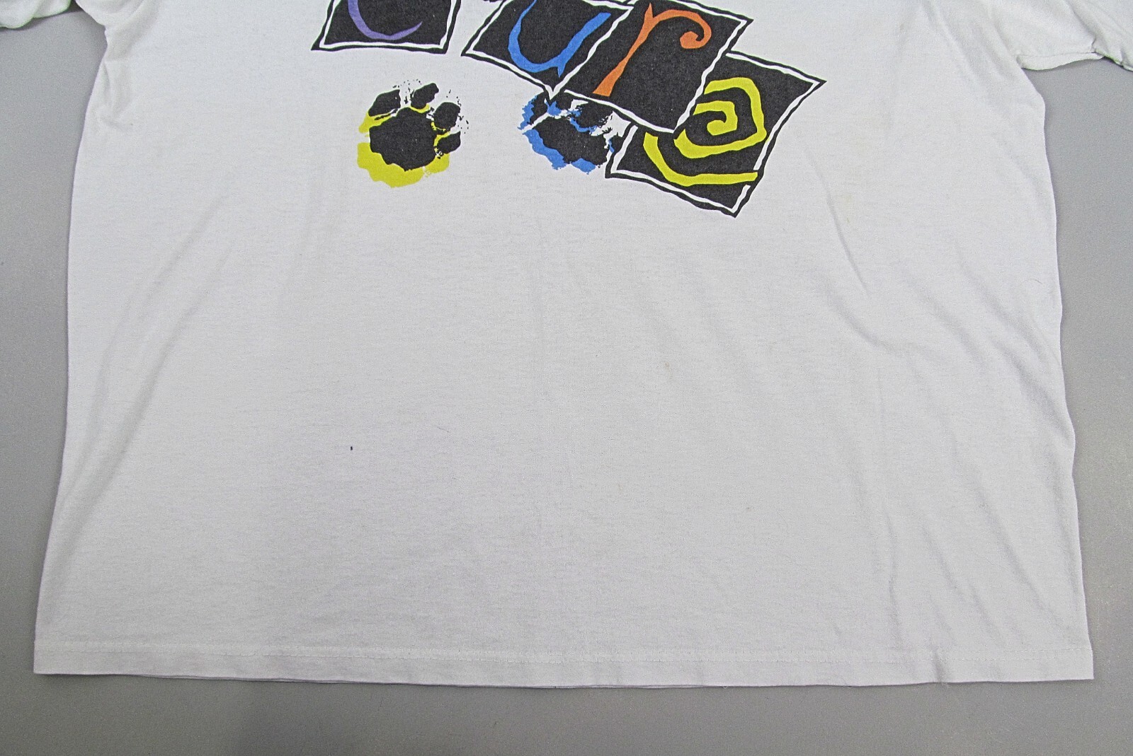 The Cure T-shirt Vintage 80s White Love Cats Paws Single Stitch SEE DESCRIPTION gallery