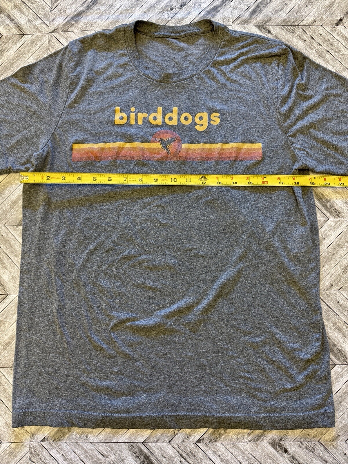 Bird Dog T-Shirt Mens Medium Gray Outdoor Hiking Running Comfort Logo Tee gallery
