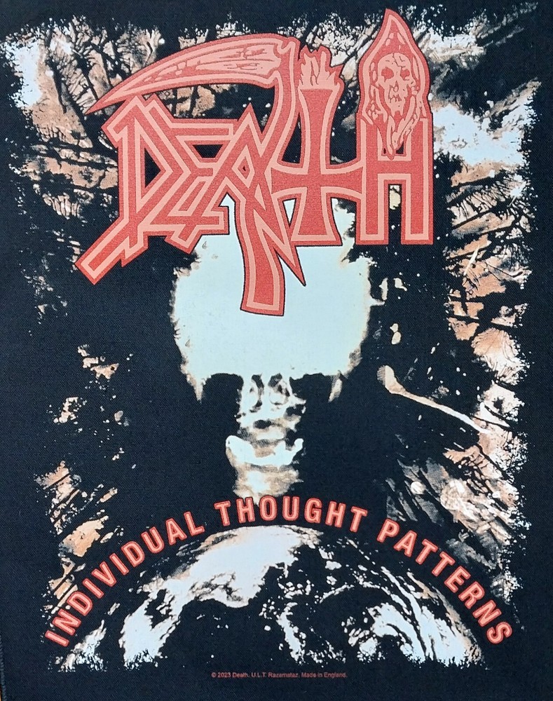 LICENSED ~ DEATH ~ Individual Thought Patterns LARGE Battle Jacket Back Patch