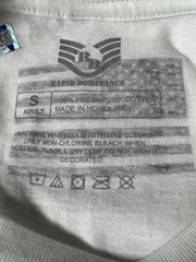 NWT Defect Last Photo U.S. Air Force Rapid Dominance T Shirt White Blue Men Sz S