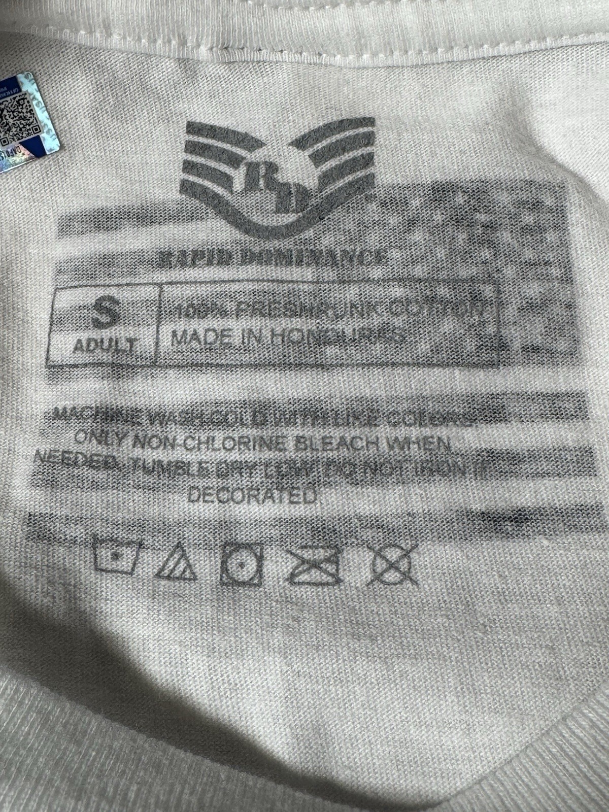 NWT Defect Last Photo U.S. Air Force Rapid Dominance T Shirt White Blue Men Sz S gallery