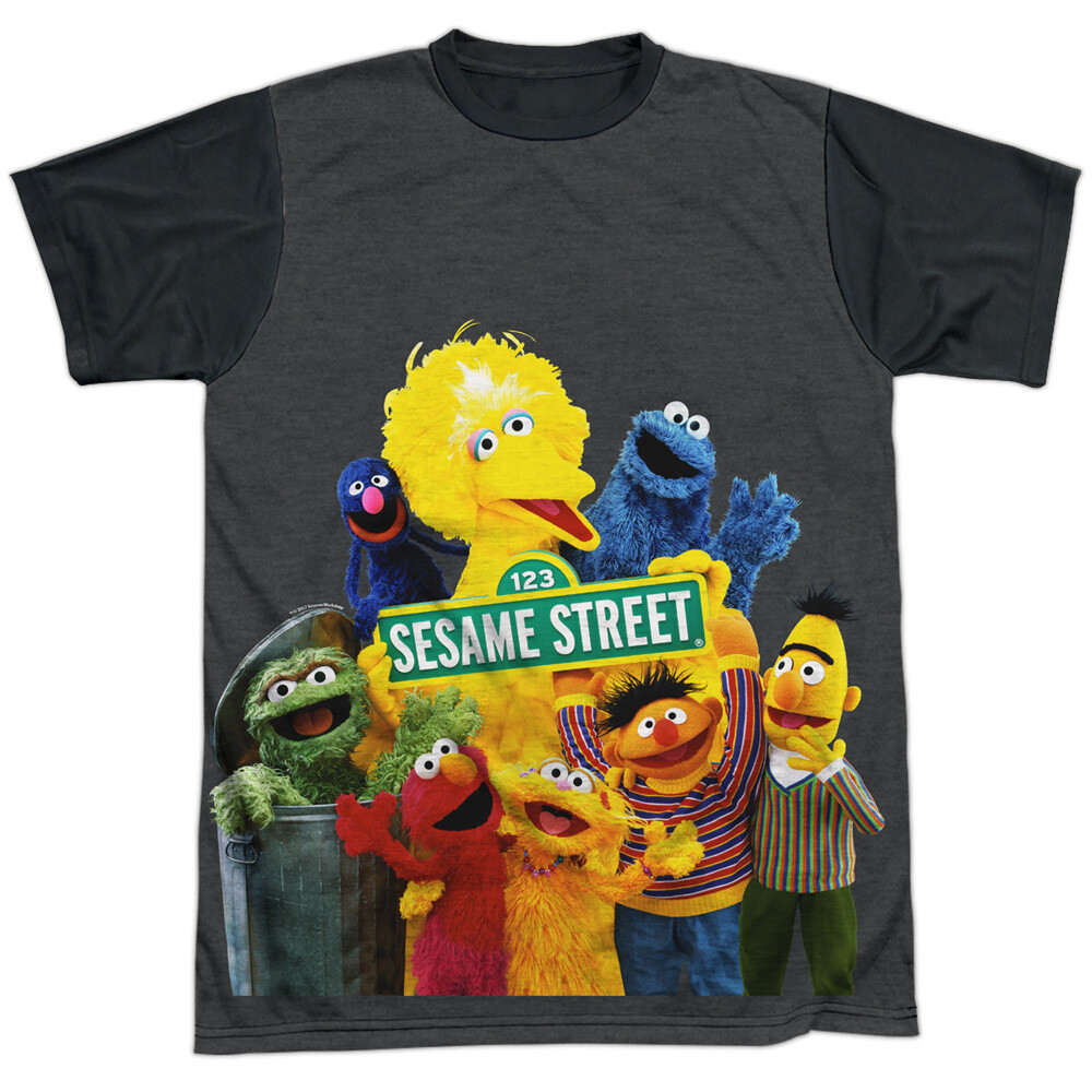 Sesame Street The Squad Adult Halloween Costume T Shirt (Black Back), S-3XL gallery