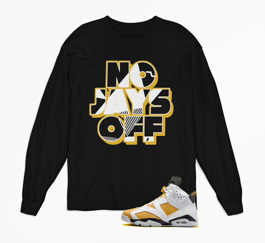 Jay All Day Long Sleeve Shirt to Match Jordan 6 Retro Yellow Ochre CT8529-170 gallery