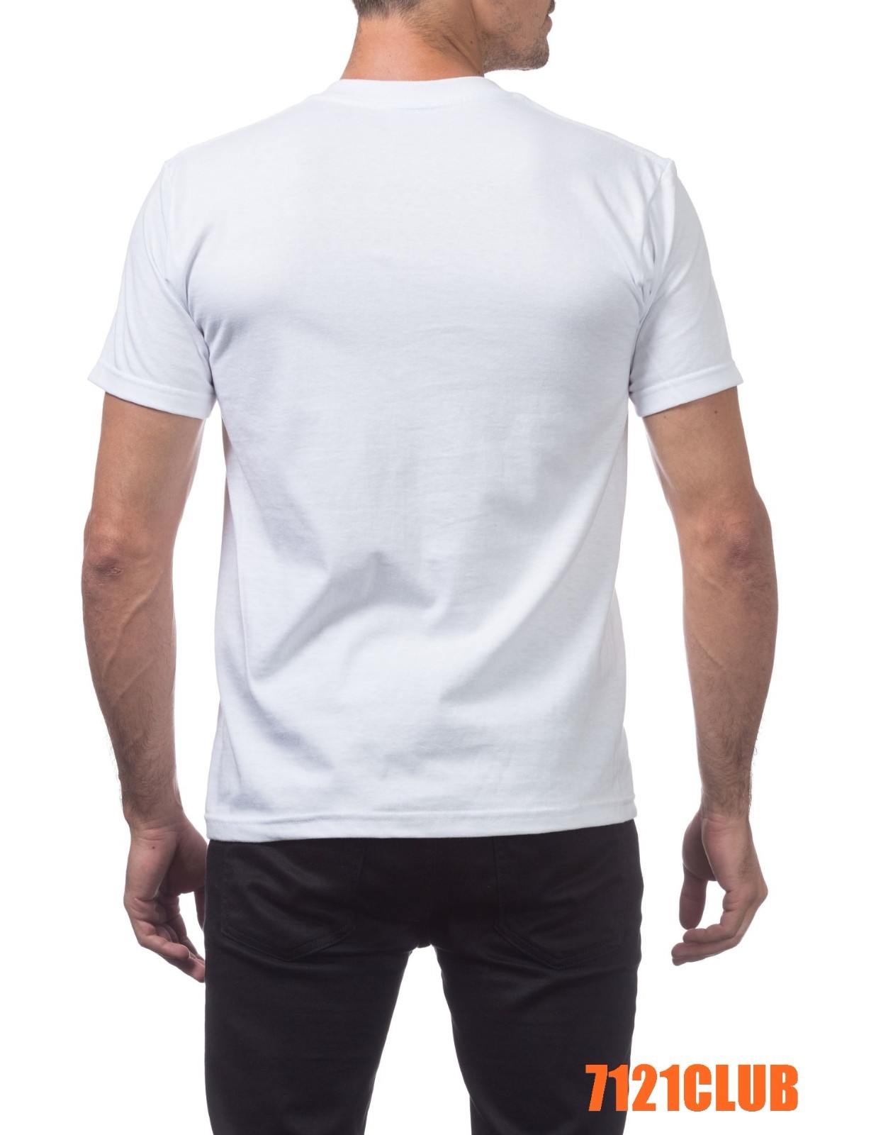 PRO CLUB MENS HEAVYWEIGHT V NECK T SHIRT PROCLUB SHORT SLEEVE WHITE BIG AND TALL gallery
