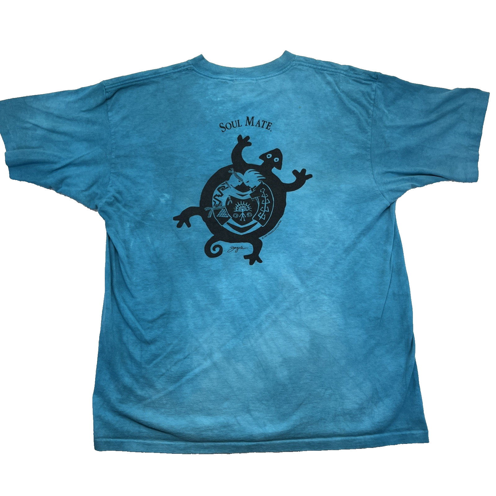 Vintage DaGoli Studios Tribal Print T-Shirt Men’s XL Blue Short Sleeve Canada gallery