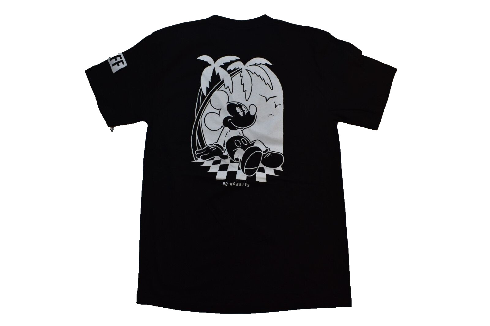 Neff X Disney Mens Mickey Mouse No Worries Graphic Black T-Shirt NWT S, M, L gallery