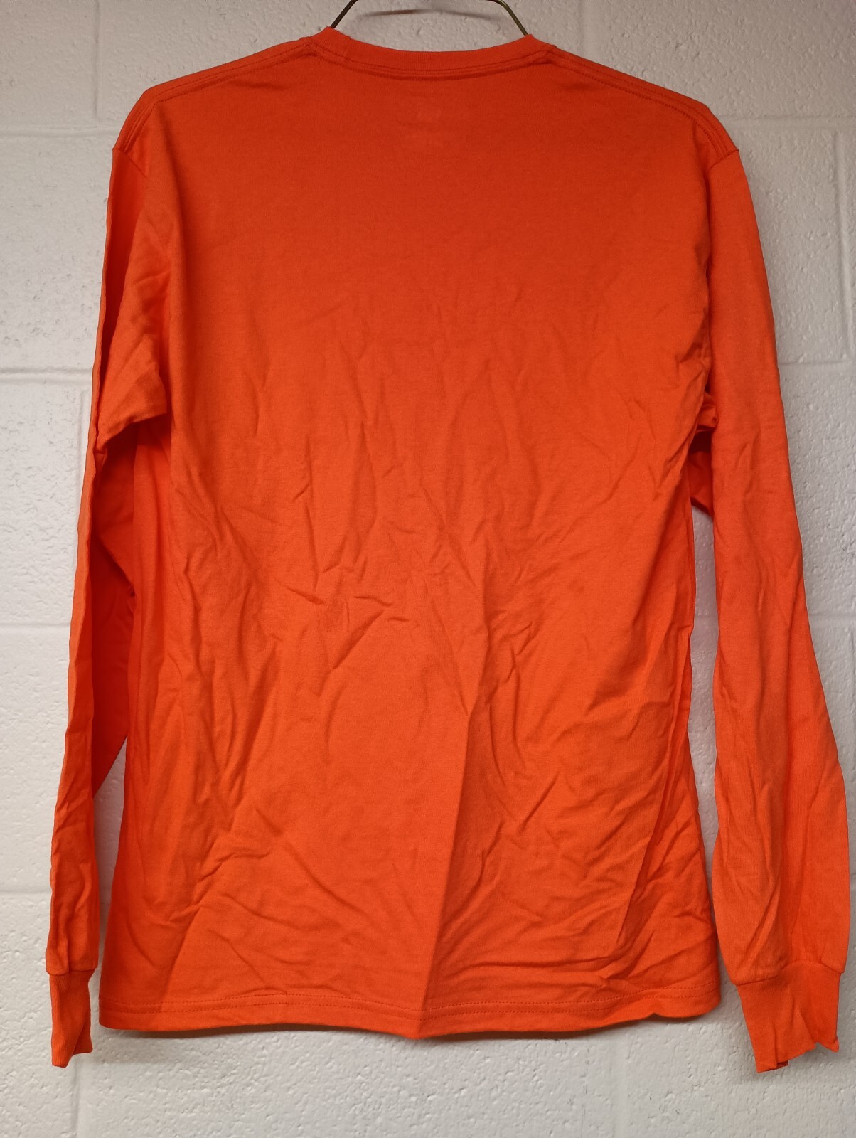 Hanes Tagless Safety Orange Long Sleeve T Shirt Men's Medium New gallery