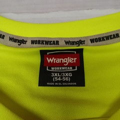 Wrangler Workwear Performance Pocket Tee Men’s Size 3XL 54-56 Yellow Relaxed Fit