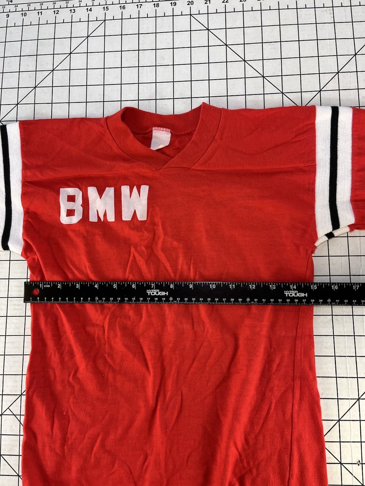Vintage 70s 80s Ringer BMW Grandma Flock Print Atomic Retro Tee Surf Skate Mod gallery
