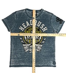 NICE!! Headrush Men’s Size 2XL Distressed Blue S/S T-Shirt MMA Y2K P-6
