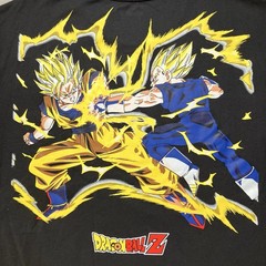 Dragon Ball Z Crew Neck Double Sided Graphic Print T-Shirt Black Men’s Size XL