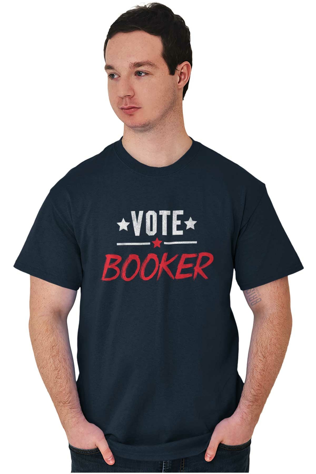 Political President Cory Booker For 2020 Adult Short Sleeve Crewneck Tee gallery