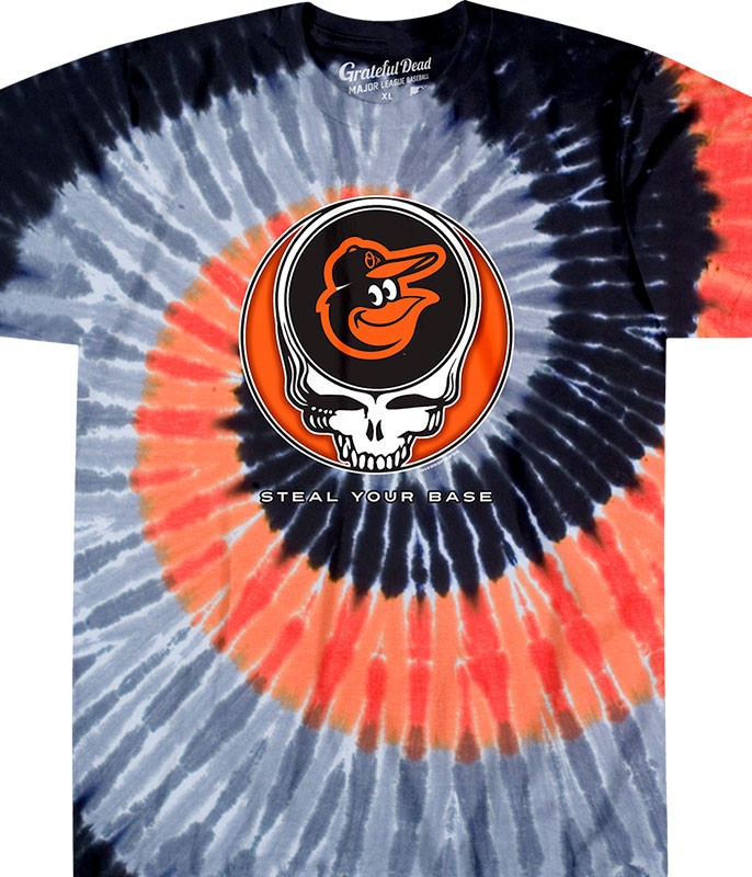 Baltimore Orioles Steal Your Base Tie-Dye T-Shirt — Grateful Dead Collab Style L gallery