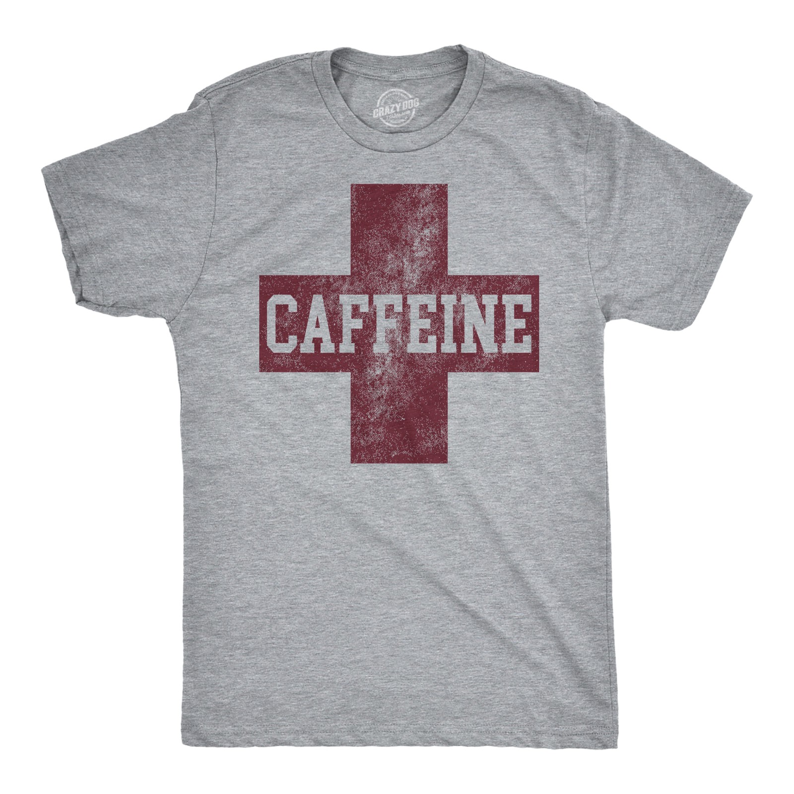 Mens Funny T Shirts Caffeine Red Cross Sarcastic Coffee Graphic Novelty Tee For gallery