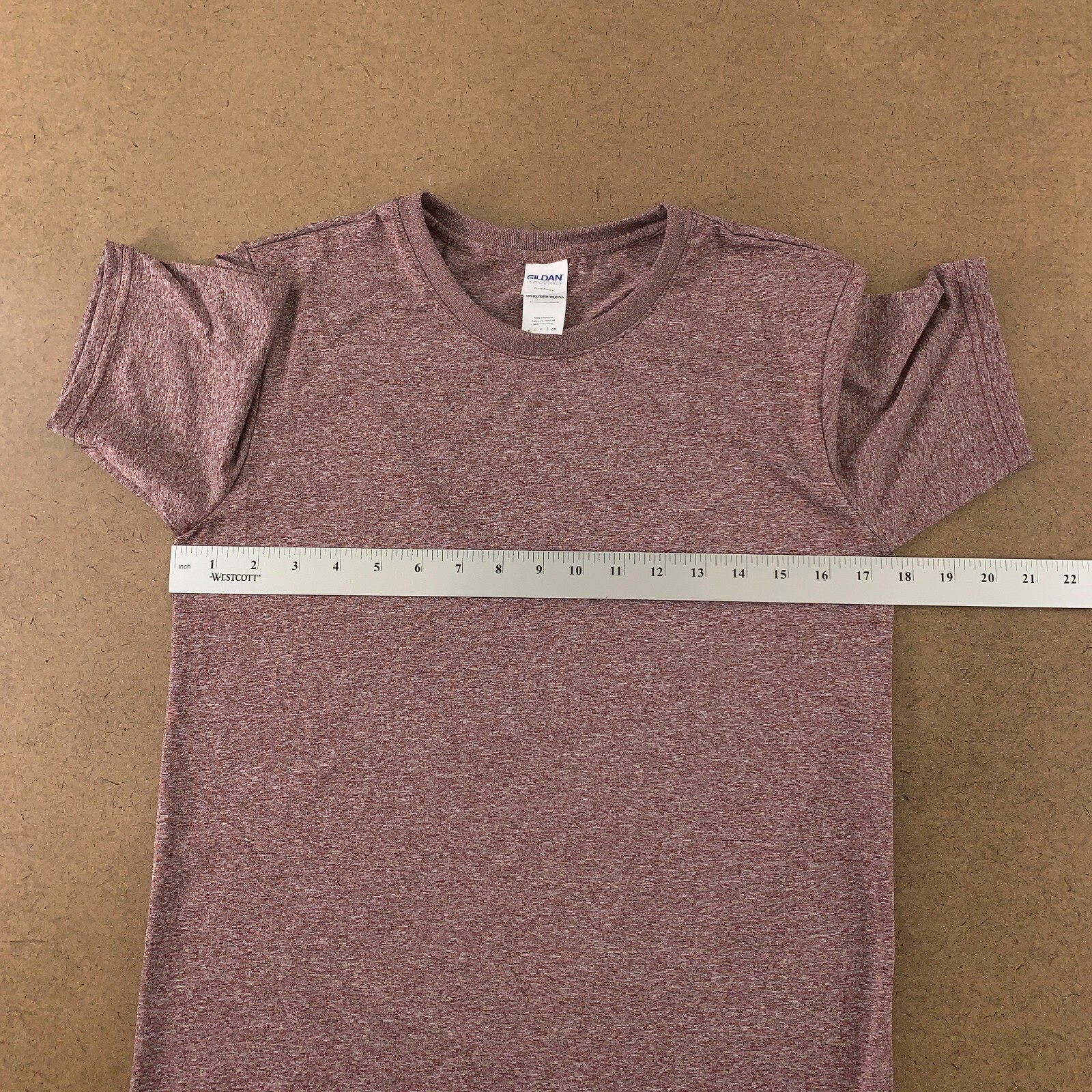 Gildan Performance 46000 Adult Size Small Heather Maroon Blank Core T-Shirt New gallery