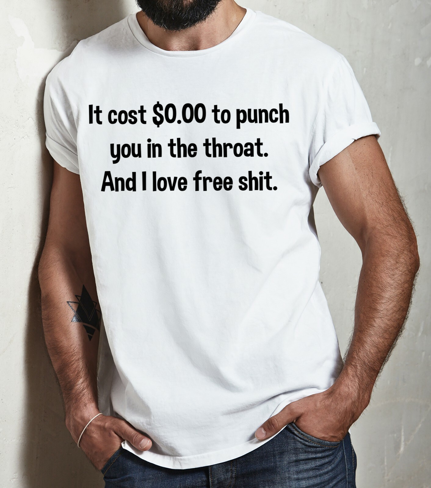 Humorous Rude Sarcastic Graphic Novelty Offensive Funny T Shirt Throat Punch Tee gallery