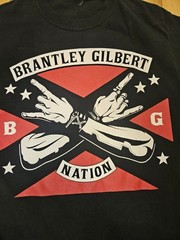 BRANTLEY GILBERT Nation Stone Cold Country Rock Music Double-Sided Shirt Adult S