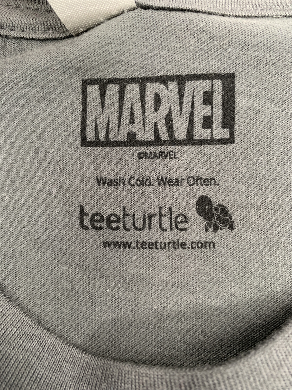 Marvel Universe Deadpool Men's T-shirt XL Gray Tee Turtle 100% Cotton gallery