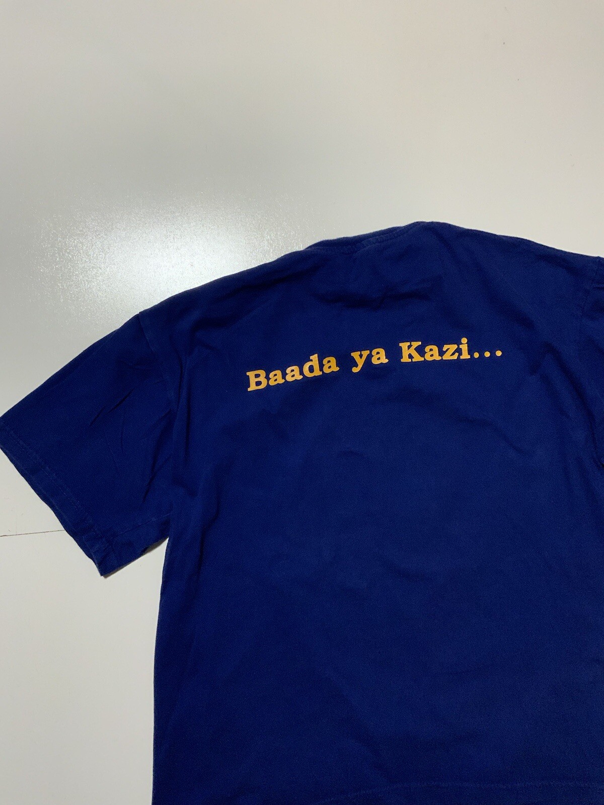 Vintage Tusker Beer Made In Kenya Baada Ya Kazi Africa Graphic Boxy T-Shirt Sz.L gallery