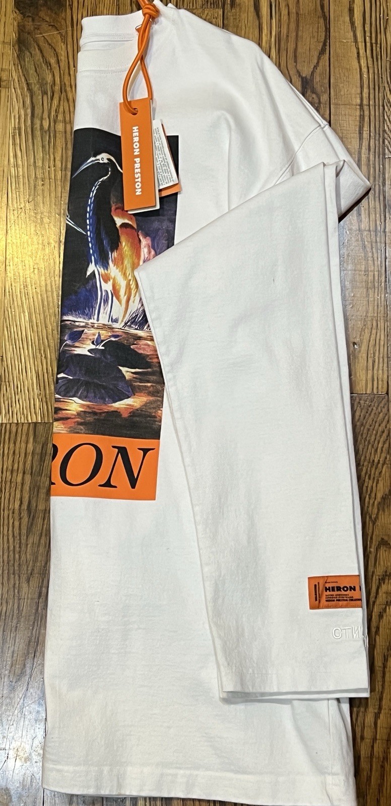 Heron Preston Iconic “Heron Times Tee” Long-Sleeve Graphic Tee Sz M gallery
