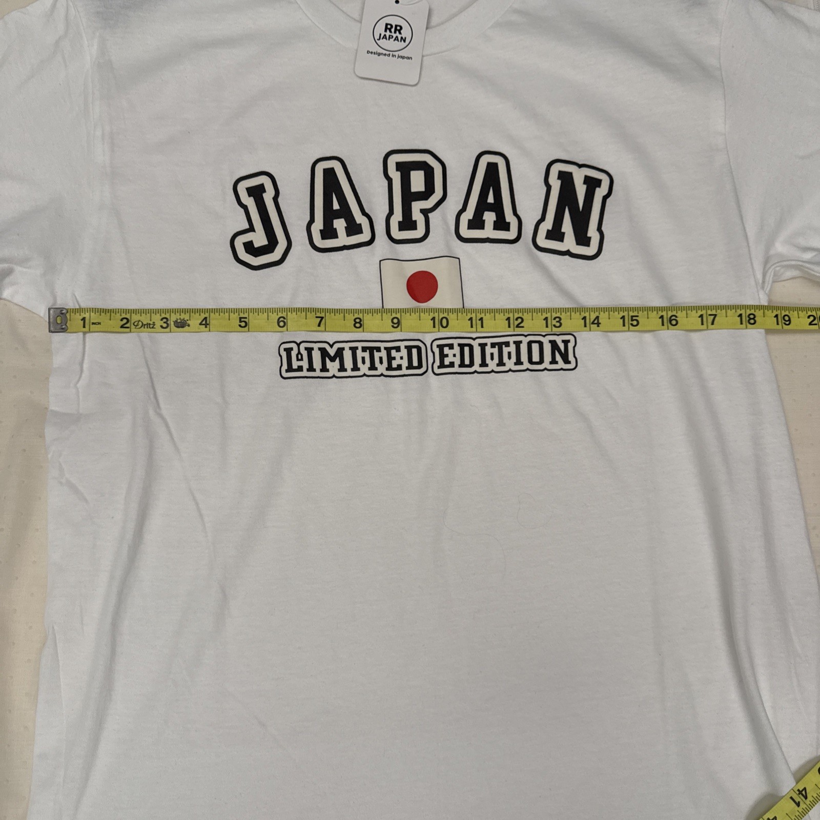 RR Japan "Japan: Limited Edition" 3D Textured White Graphic Men's Tee Shirt (M) gallery