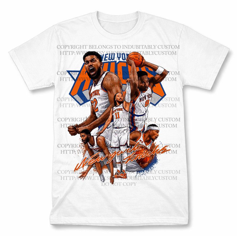 Jalen Brunson Josh Hart Towns New York Graphic T Shirt Vintage Style Fan Tee gallery