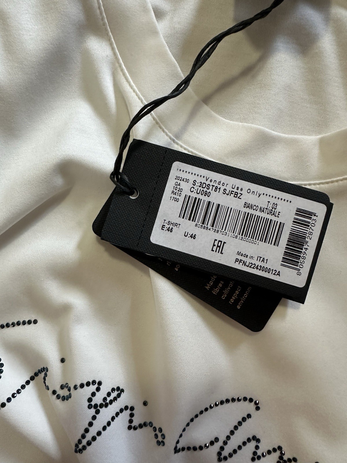NWT Giorgio Armani Mens T Shirt White 46 Eu/S US Made In Italy gallery