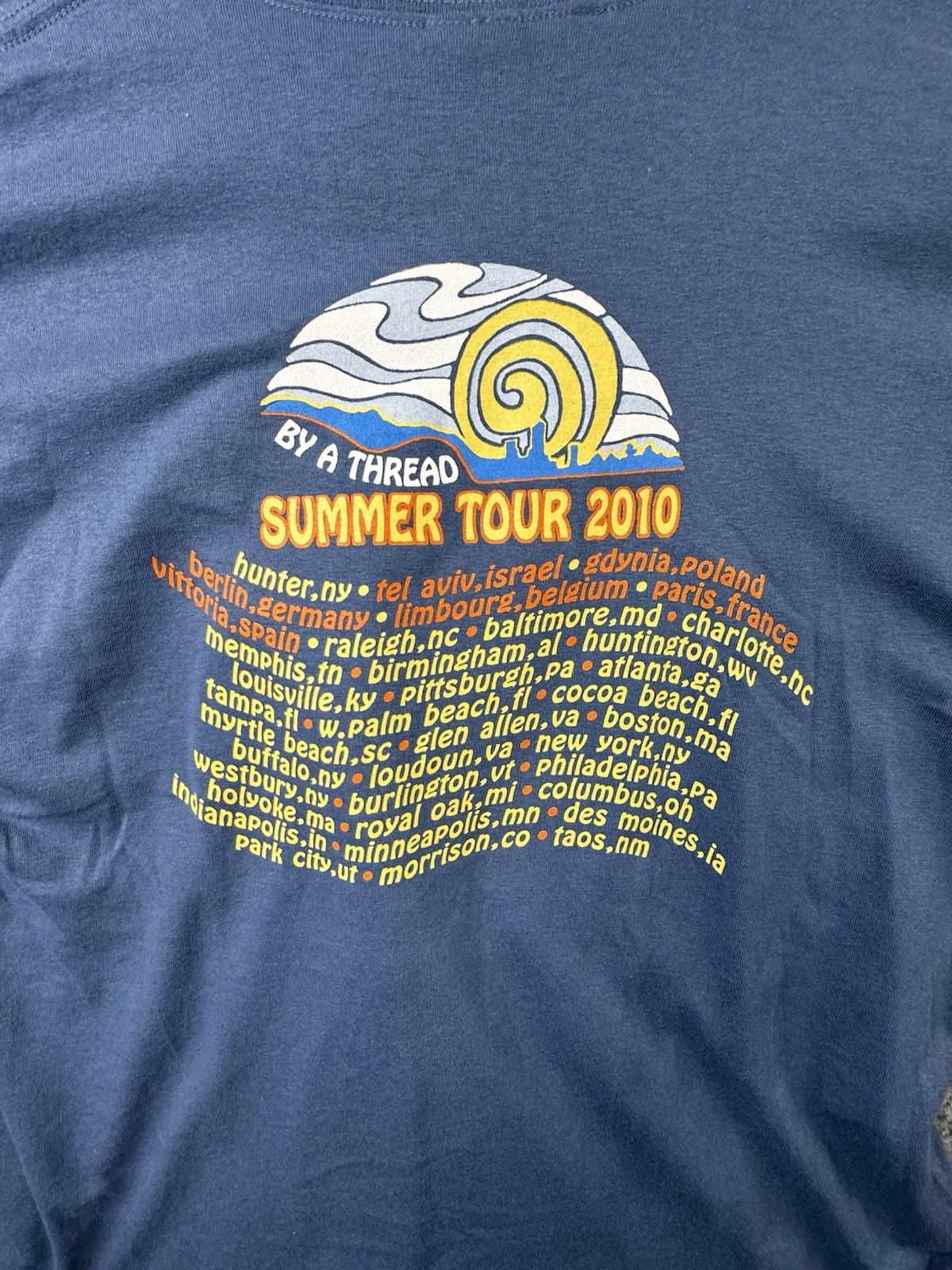 Govt Mule Concert T-Shirt By A Thread Summer 2010 Tour Adult Large Blue gallery
