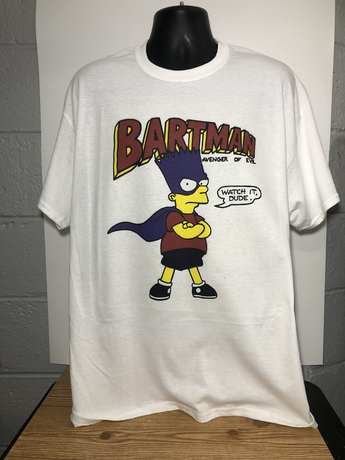 Bart Simpson – Bartman T-Shirt 90 style reproduced