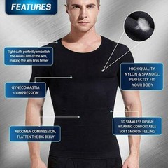 SecondSkin Men’s Shaper Cooling T-Shirt Compression Vest Slimming Shapewear US