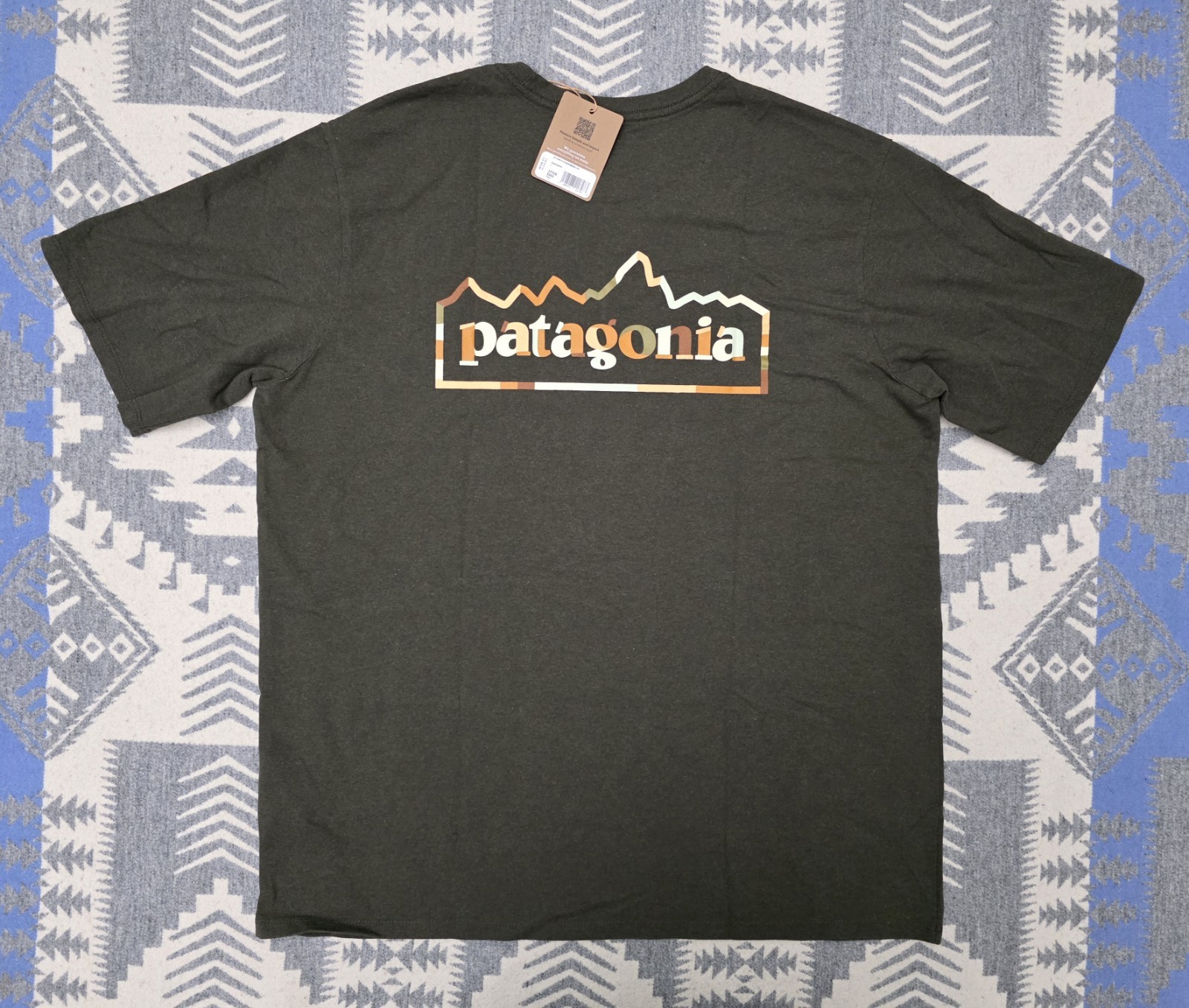 Patagonia Men’s Unity Fitz Responsibili Graphic Logo T-shirt Sz L Basin Green