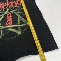 2009 Slipknot Bones Pentagram Logo Mens Shirt M Black Grunge Punk Metal Band