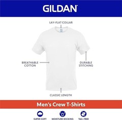 Gildan Mens Crew T-Shirts, Multipack, Style G1100 X-Large, Black (6-pack)