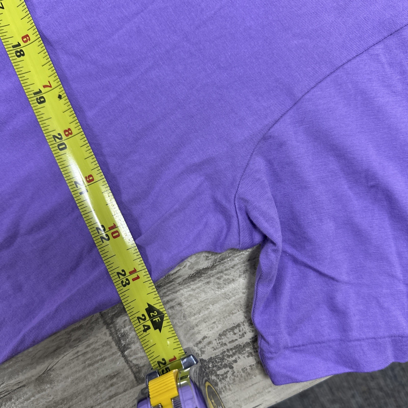 NWT VTG Polo Ralph Lauren Crew Neck Tee L Purple Single Stitch Logo Embroidered gallery