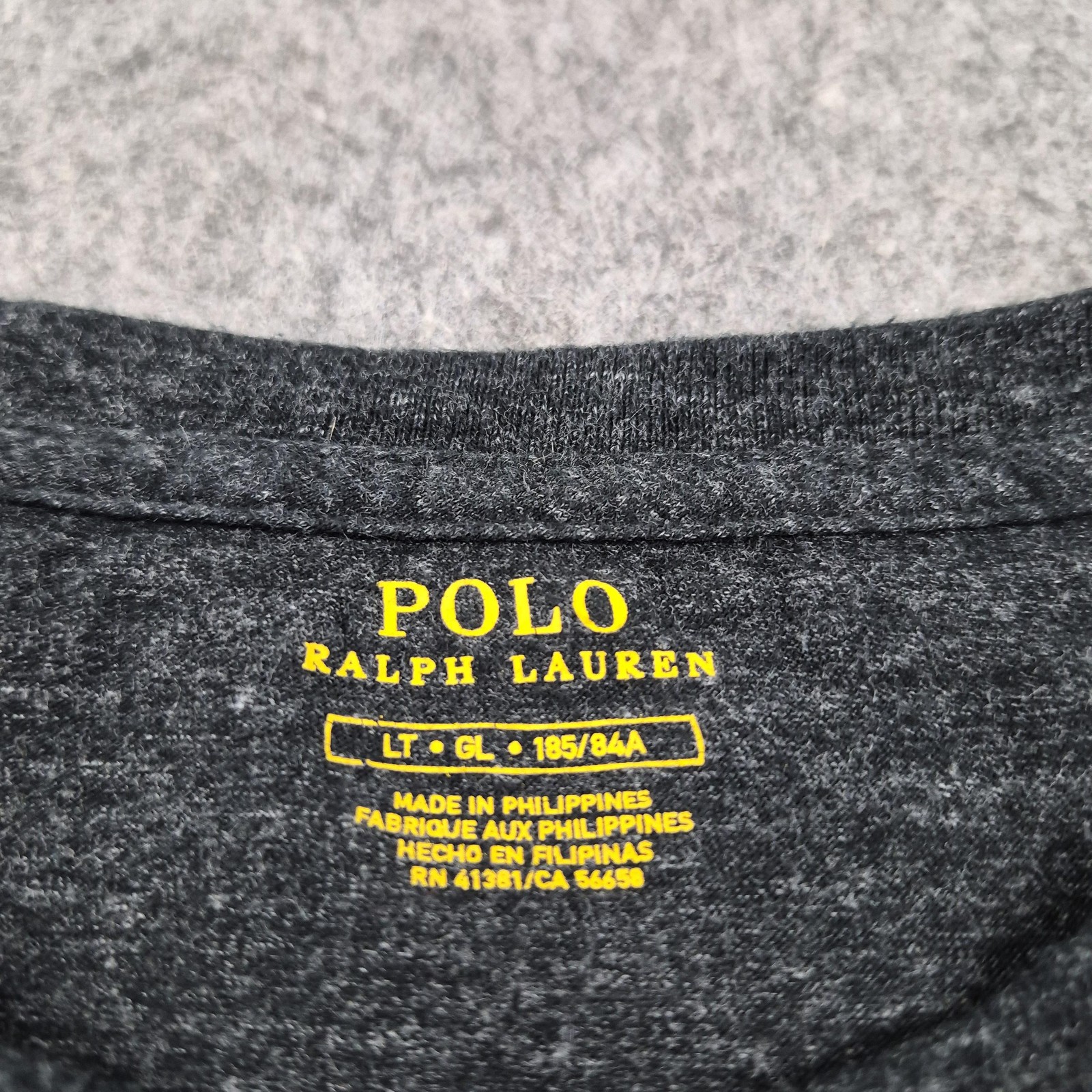 Polo Ralph Lauren Shirt Mens Large Grey Polo Bear Logo Graphic T-Shirt Casual gallery