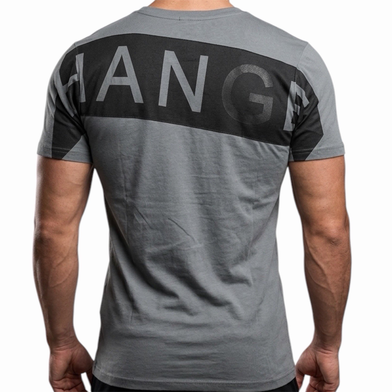 ARMANI EXCHANGE Grey BIAS Short Sleeve Slim Fit Designer V-NECK T-shirt NWT gallery