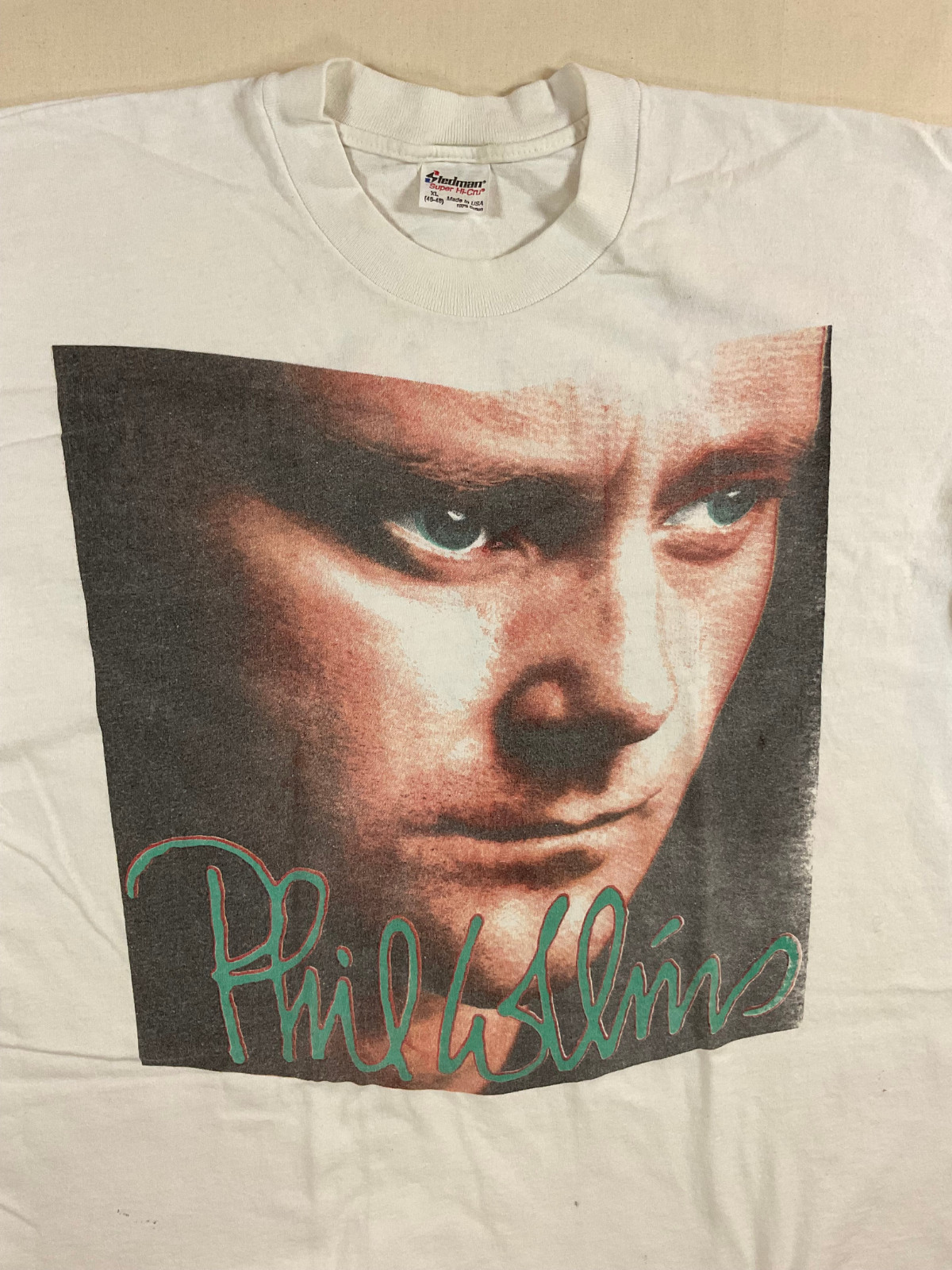 XL Phil Collins 1990 t-shirt Seriously, Live! tour May 31-Jun 24 2-sided USAmade gallery