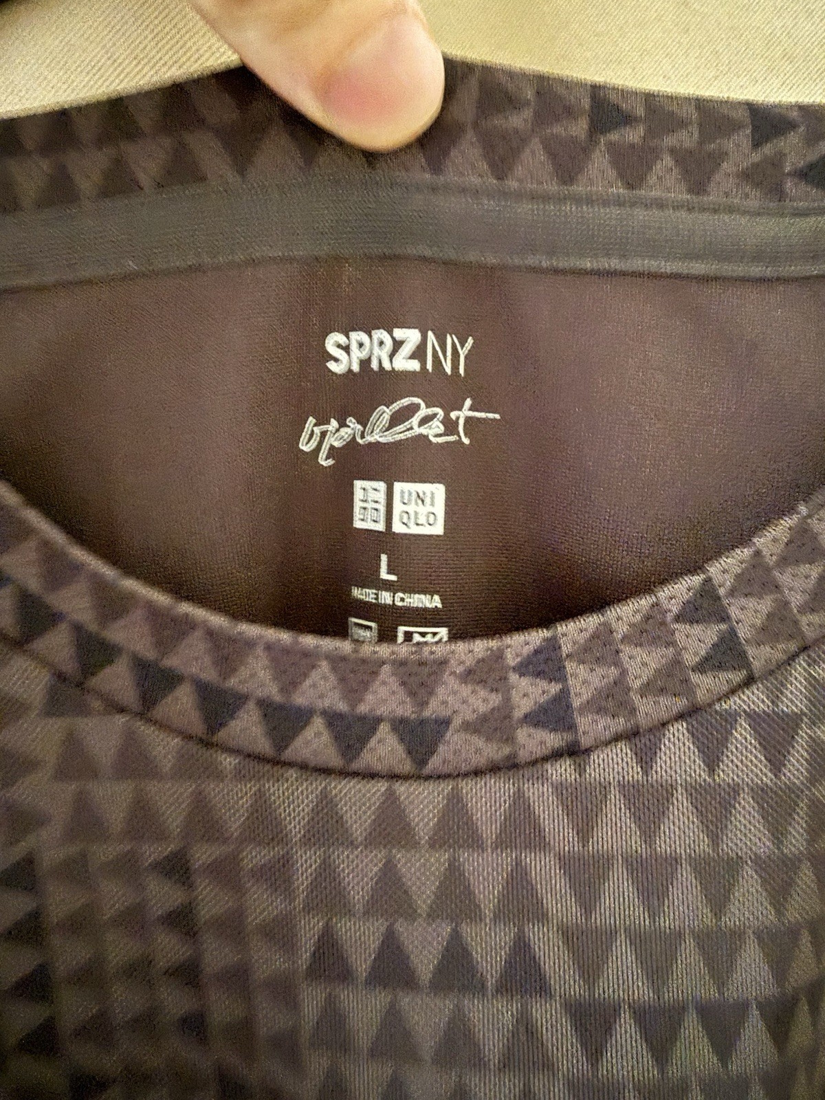 Francois Morellet × Uniqlo SPRZ NY T-Shirt Triangles Graphic Mens L Art Dry-Ex gallery