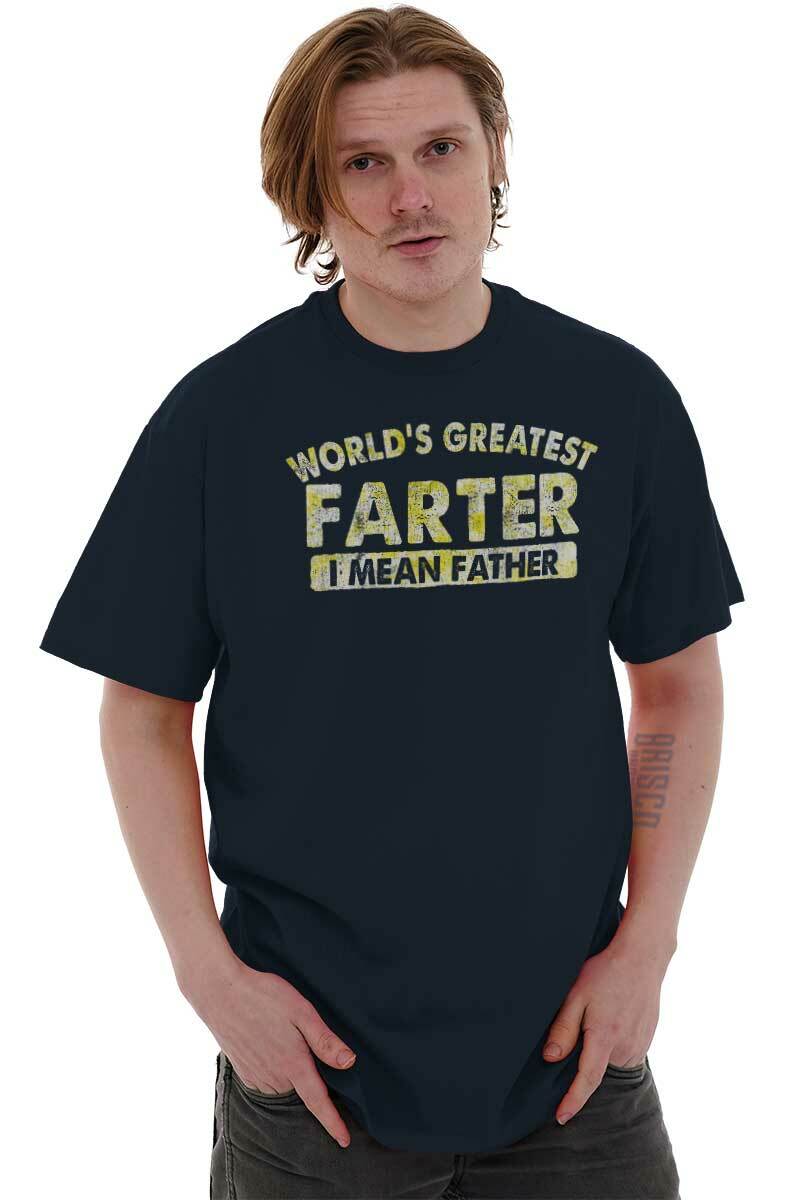 Funny Dad Worlds Best Farter I Mean Father Mens Casual Crewneck T Shirts Tees gallery