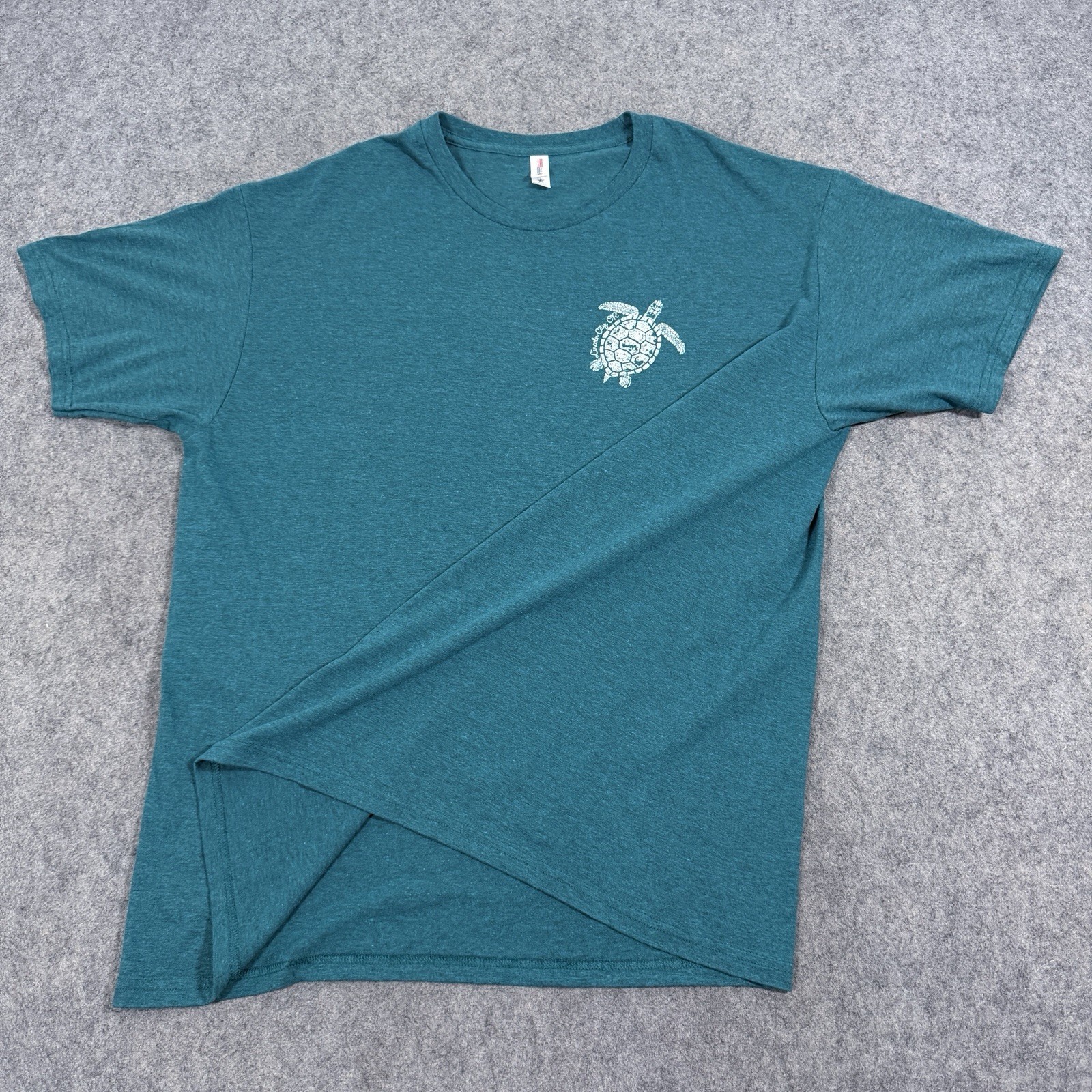 Spectra Vintage Sea Turtles Graphic Print T-Shirt Fits Men's Size 2XL Teal Green gallery