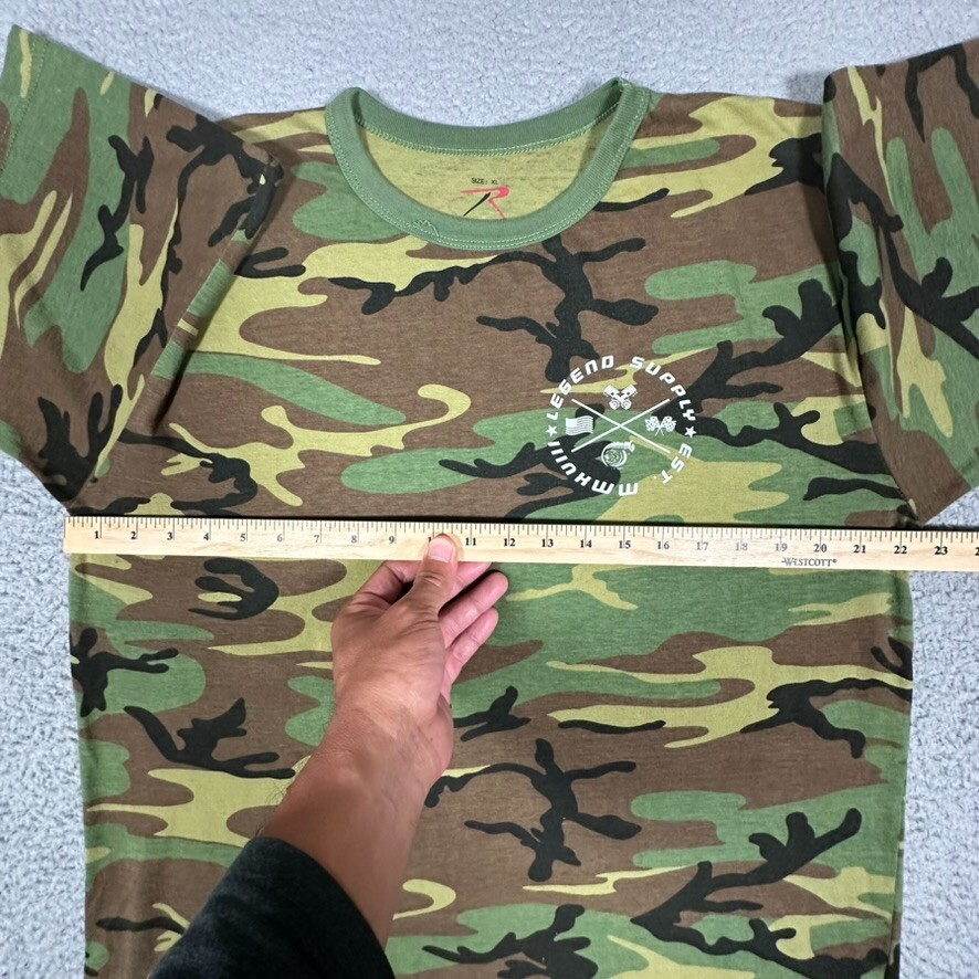 RothCO Shirt Mens XL Green Camo Graphic Tee Hunting Casual Preppy Logo gallery