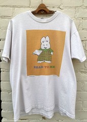 Vtg 90s Max & Ruby Shirt XL Nickelodeon TV Show Child Book Promo Read To Me 1996
