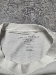 AMERICAN EAGLE White Logo Short Sleeve Tshirt, Men Large
