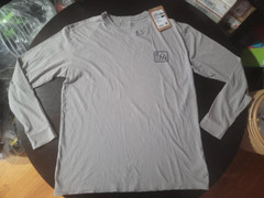 Fintech sun washed Alloy Gray Long Sleeve Shirt Fishing Size XL