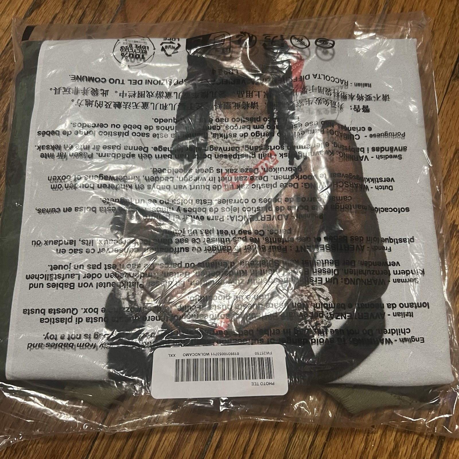 In-Hand Supreme Playboi Carti Photo Tee Woodland Camo Size: XXL gallery