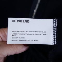 HELMUT LANG Shirt Mens Medium Black Crew Utility Pocket Tee T-Shirt $225