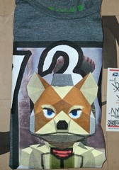 Asspizza Super Smash Bros 64 Fox McCloud N64 Revived Tee Sz.XL Gray 730 Printing