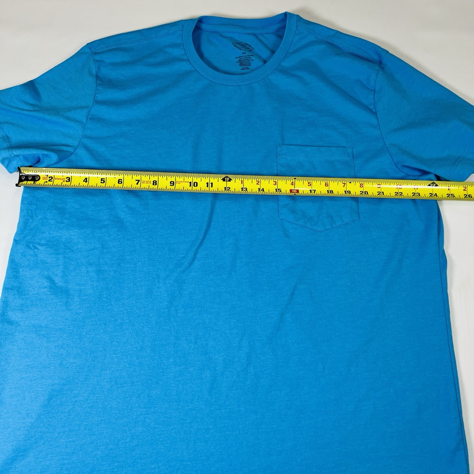 St Johns Bay Mens XXL T Shirt Blue Short Sleeve Crew Neck Pocket Stretch gallery